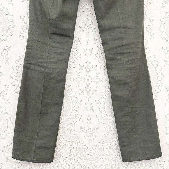 John Varvatos Linen Blend Army Green Pants - Picture 9 of 13